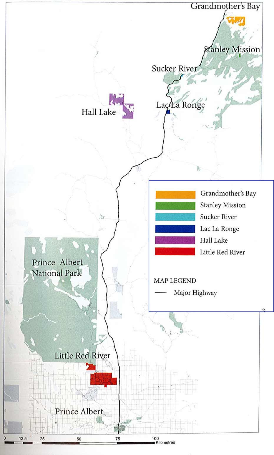 Lac La Ronge Indian Band community map